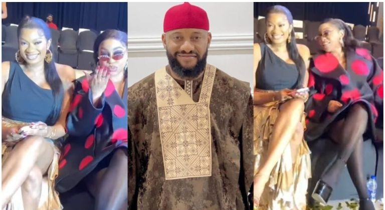 “May is now bigger than her husband” – Fans react as May Edochie links up with Rita Dominic