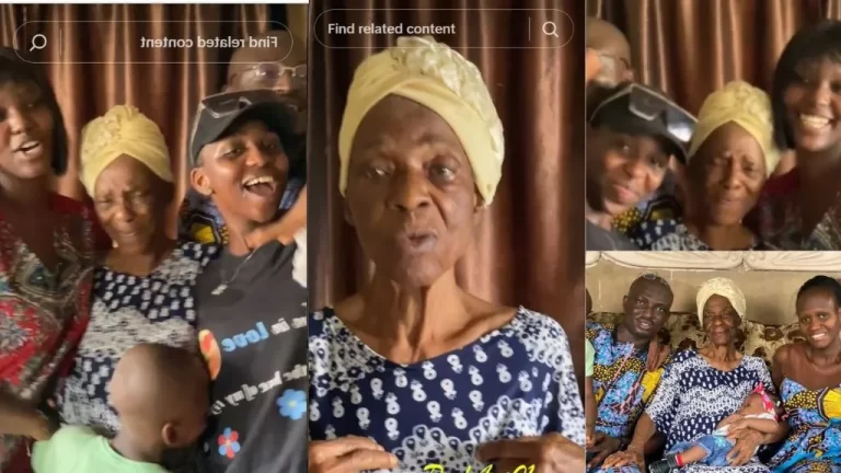 “This is beautiful to watch” – Video as veteran actress Iya Osogbo jumps on the viral ‘I’m not the bride’ challenge with grandkids (Watch)