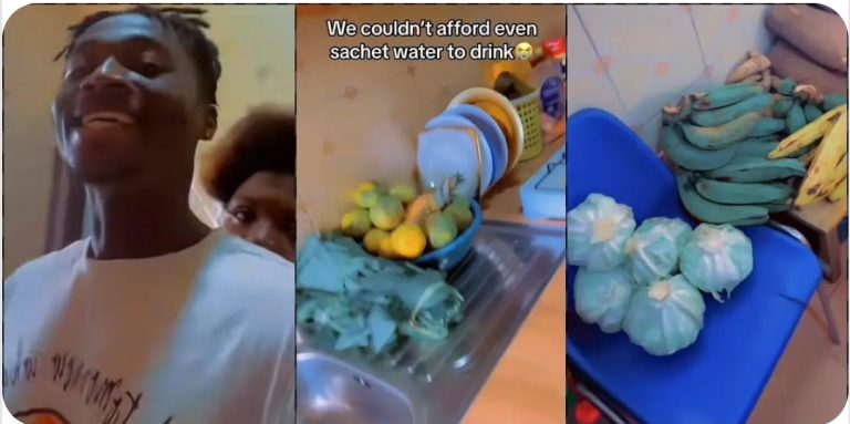 Man appreciates wife for standing by him when he had nothing, fills up kitchen with food (Video)