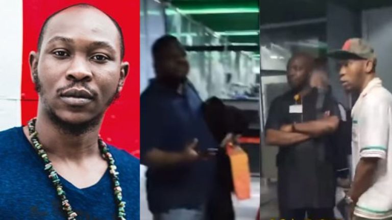 You’re not leaving this country – Seun Kuti accosts man at airport for threatening him online (Video)