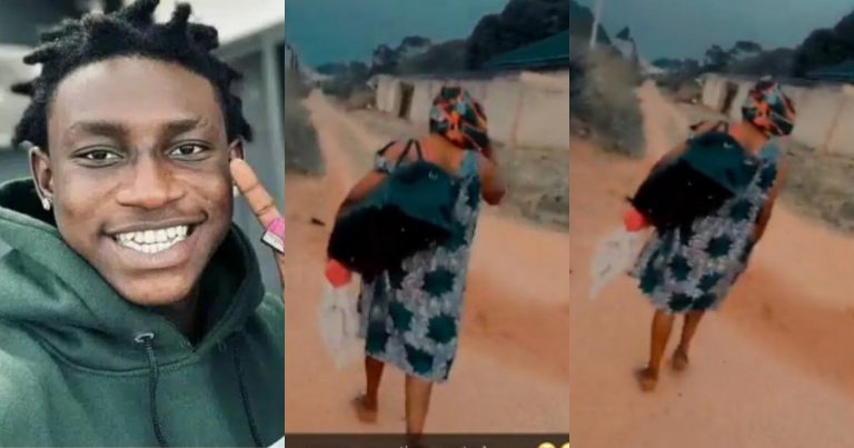 “Mothers are Gold” – Shallipopi melts hearts with Video of his mom seeing him off to Lagos months before his fame