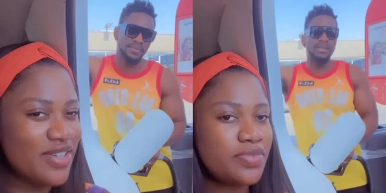 “Choose your partner wisely, forever is too long to be unhappy” — Reactions as Tobi Bakre and wife Anu Bakre play at fuel station