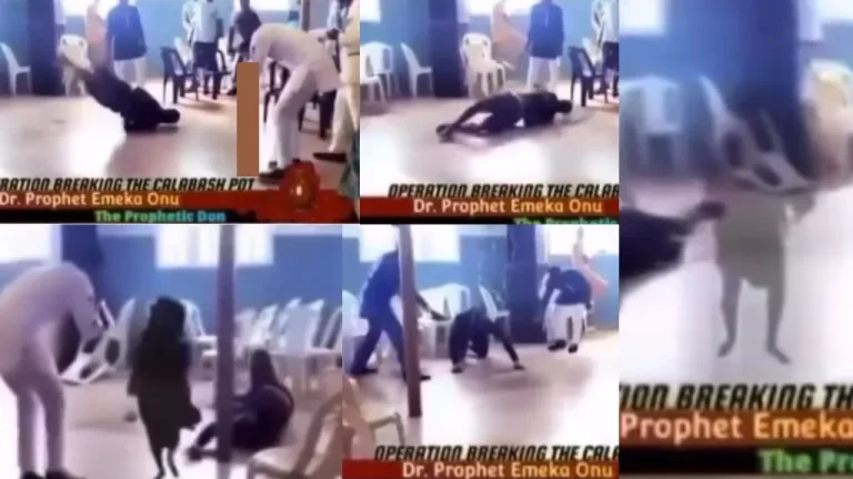 “Please is this for real” – Video trends as 4 stubborn demons appear inside church live on camera during deliverance (Watch)