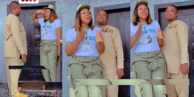 “He made all this possible” – Corps member salutes husband who trained her in school (Video)