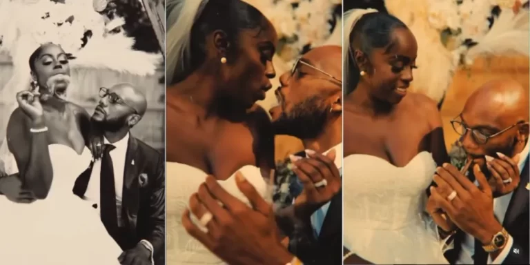 “I’m speechless, end time” – Mixed reactions trial video of couple smoking cigar on their wedding day (Watch)