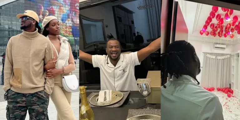Paul Okoye’s girlfriend, Ivy Ifeoma surprises him in grand style on his birthday, gifts him money and more (Video)