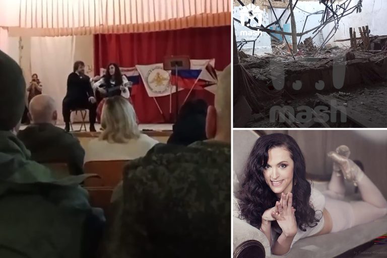 Chilling video of the moment top Russian actress is killed by Ukranian ‘revenge’ missiles while performing for Putin’s soldiers in Ukraine