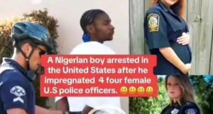 Nigerian student, Ezebuike Jamil arrested in U.S. for impregnating four female officers (Video)