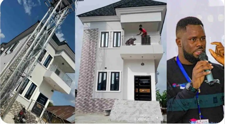 “I built my parents their dream home” – Man celebrates as he builds luxury house for his parents