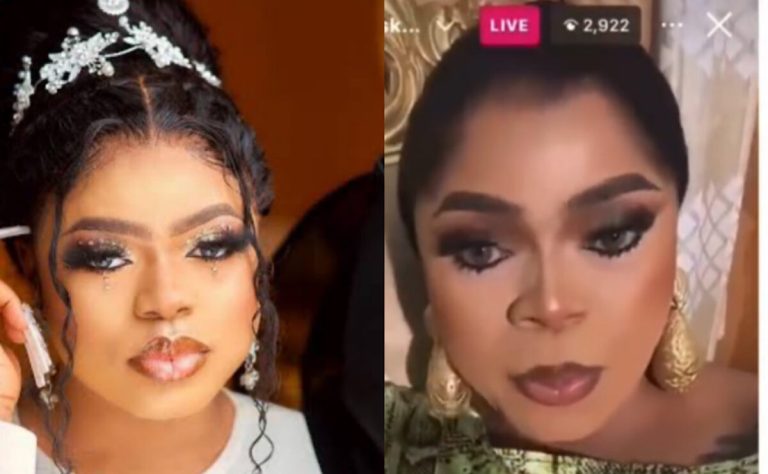 “If you block me with your phone at an event, I will break it” – Bobrisky reacts following viral video of him fighting with a lady