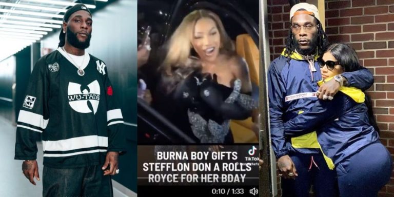Burna Boy reportedly gifts Stefflon Don Rolls Royce as birthday gift, fans wonders if they are back together (Watch)