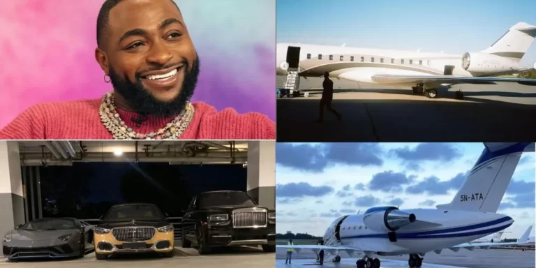 “So he has 2 private jets” – Nigerians freeze as video of Davido’s expensive automobiles hit the internet (Watch)
