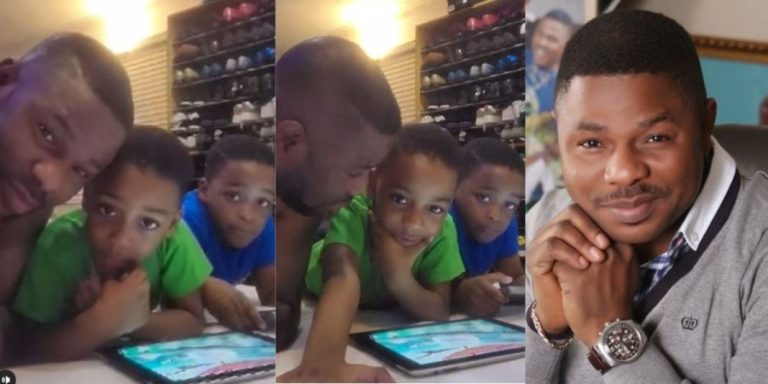 Emotional moment Yinka Ayefele’s kids asked him why he can’t stand again, video trends (Watch)