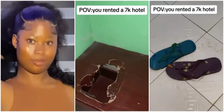 “I entered one chance”- Lady shares video of N7k hotel room she paid for, it stuns many
