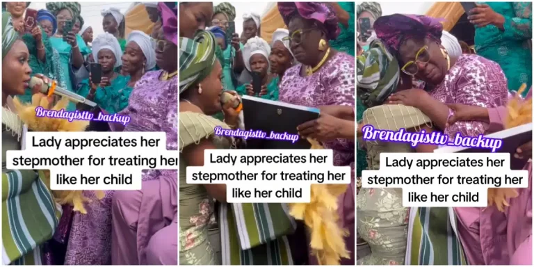 “You never let me feel my mum’s absence” – Nigerian bride praises stepmother for treating her like her daughter