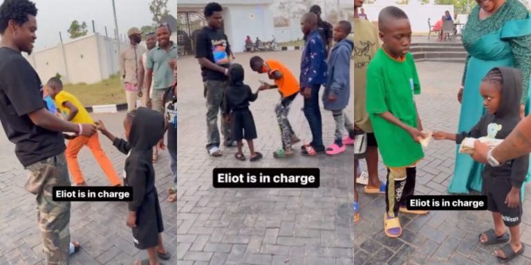 “He’s teaching him the act of giving” – Video of Blord showing his son how to be a giver melts hearts