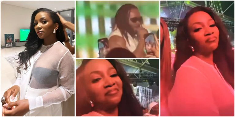 Genevieve Nnaji steps out, spotted having fun at event as Flavour performs (VIDEO)