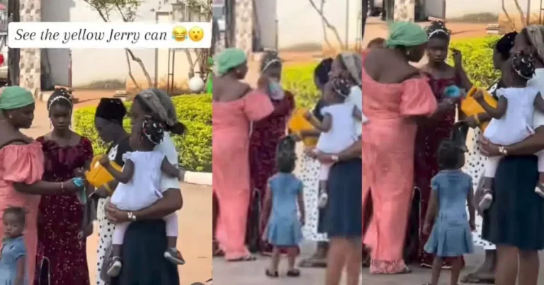 Dad wipes off daughter’s make up in front of church, embarrasses her (Video)
