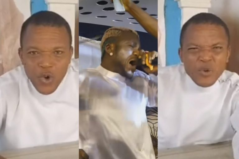 “He was singing Zazu in Church, I wept when I saw him singing” – Celestial prophet weeps over Portable’s performance at a Celestial Church (Video)