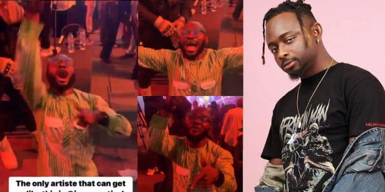 “He is a die-hard fan” – Man gets overexcited as singer Sean Tizzle performs on stage at an event (Watch)