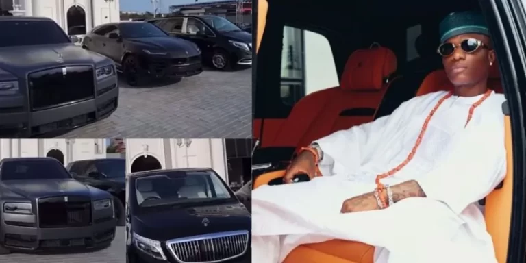 “His money too long” – Trending video of Wizkid cars collection worth billions gets social media abuzz (Watch)