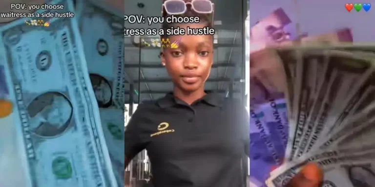 “Are you sure money can’t buy happiness?” – Waitress causes stir as she flaunts dollars with a thought-provoking message