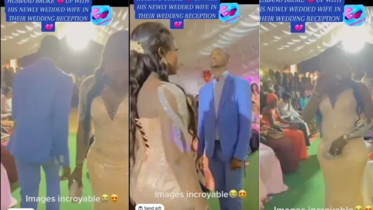 Man divorces his wife on their wedding day after finding out that she visited her ex a day before wedding (Video)