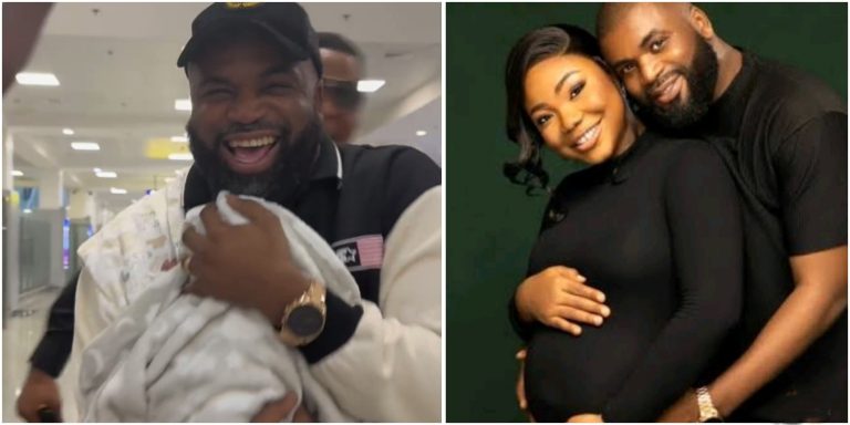 “Thank you for being an amazing wife and mother to our son” – Pastor Blessed appreciates wife, Mercy Chinwo as he unveils son’s name