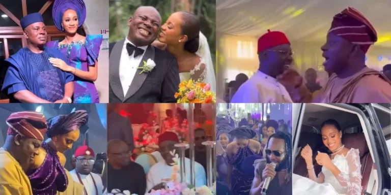 “Money is good” – Obi Cubana, Peter Obi, Flavour grace Miss Universe Nigeria Mitchel Ihueze’s glamorous wedding with husband (Video)