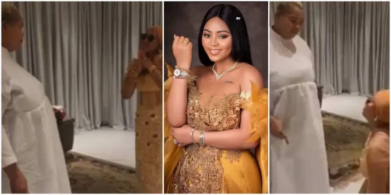 “Regina is so grown into a beautiful and respectful woman” – Regina Daniels hailed as she knees to apologize to Chinyere Wilfred for coming late to her movie set