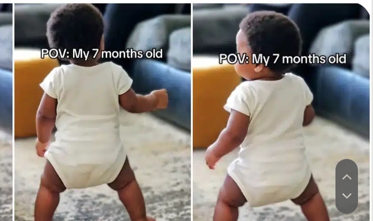 Video of 7-month-old baby standing on his own goes viral
