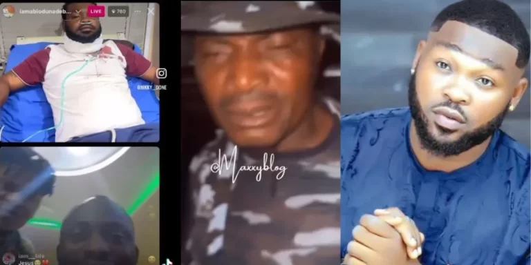 Video trends as actor Azeez Ijabuade lands in hospital after being shot by a police officer in Ogun State (Watch)