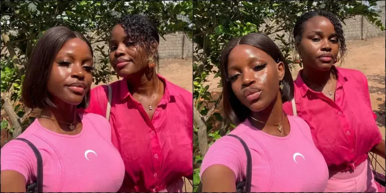 “Who’s the mum?” – Lady stirs reaction as she poses with her young mother