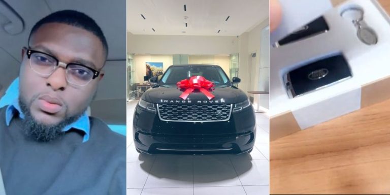 “Christmas came early” – Nigerian man celebrates as he gifts himself a brand new Range Rover worth millions of Naira