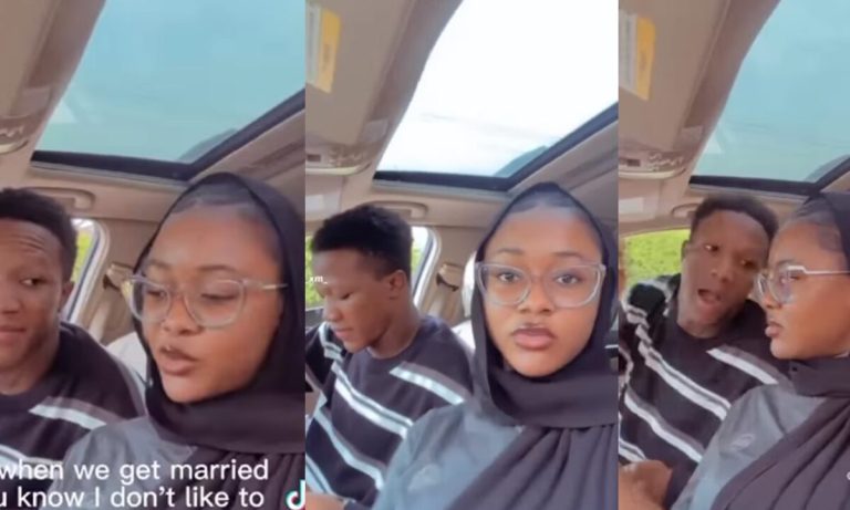 Nigerian lady slaps her man for saying he’d marry another wife if she refuses to cook and clean (Video)