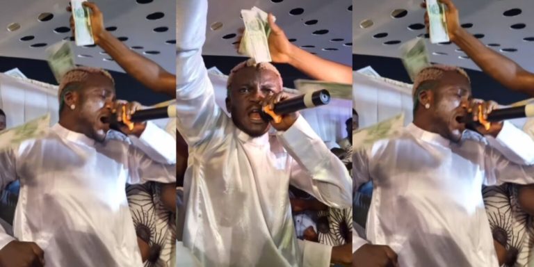 “Spray me bundle don’t rip me” – Portable cries out as he performs in Celestial church