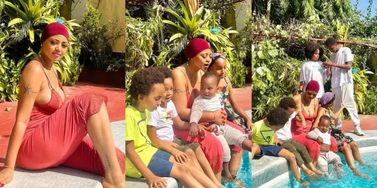 ”One of my favorite thing is being a mama” – Regina Daniels expresses joy of motherhood as she shares adorable moment with step children