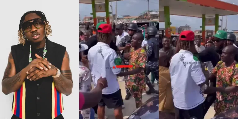 Watch moment okada and taxi drivers mob Zlatan Ibile while sharing money at filling station
