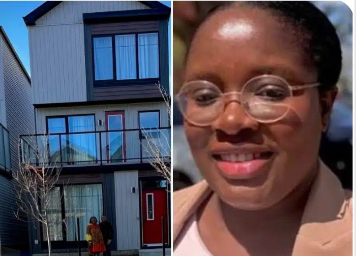 “Started 2023 as a tenant” – Woman stirs reaction as she becomes a homeowner after 1 year in Canada, flaunts mansion
