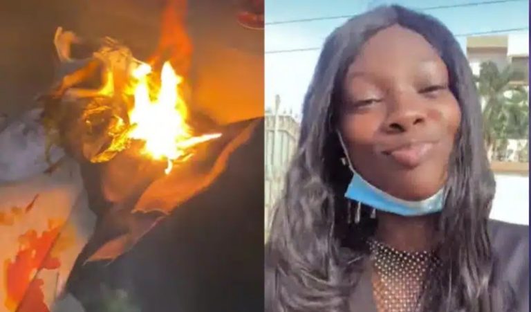 “Go burn my clothes” – Man tells ex-girlfriend to burn clothes he bought for her after seeing her wear them on her WhatsApp status