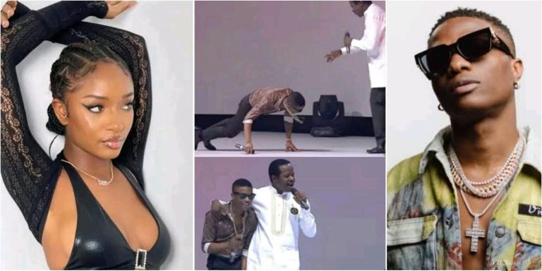“This is how you greet an elder, not standing to shake hand with them” — Throwback video of Wizkid prostrating to King Sunny Ade resurfaces amidst backlash trailing Ayra Starr