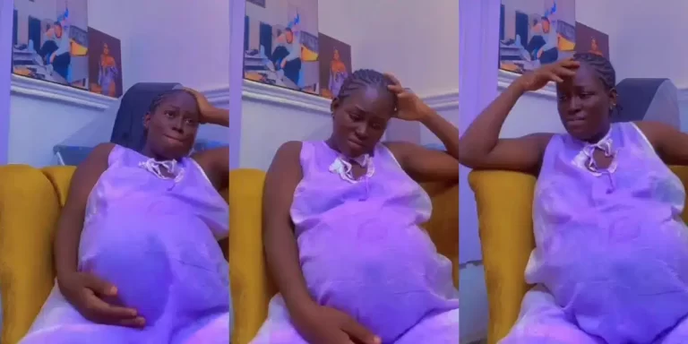 “My husband’s head is very big” – Pregnant woman cries out as labour period approaches, advises single ladies