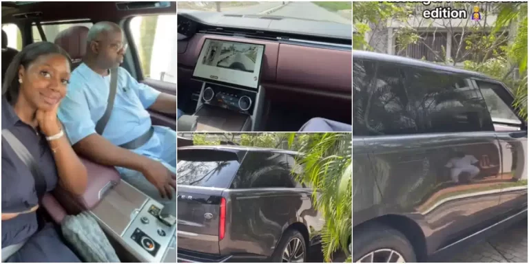 Nigerian lady stuns many as she shows off her dad’s N126.7m Range Rover Autobiography online