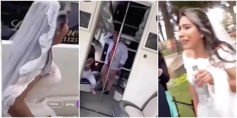 Bride catches groom pant down with two bridesmaids on their wedding day (Video)