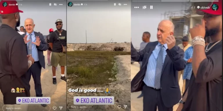 “God is good” – Davido says as he acquires a land worth over N10billion in Eko Atlantic (Video)