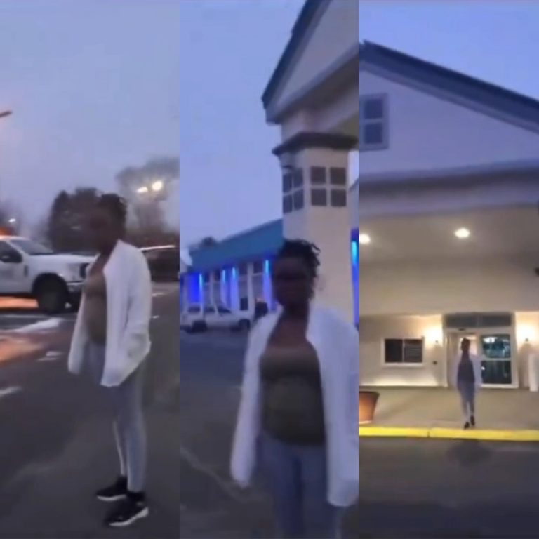 “4 kids and you’re sleeping around” – Nigerian man living abroad cries out as he confronts his wife after seeing her exiting a hotel with a man (video)