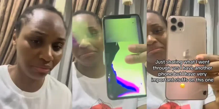 “Those creatures are only cute online” — Reactions as mother shows state of her phone after she gave her son to watch cartoon