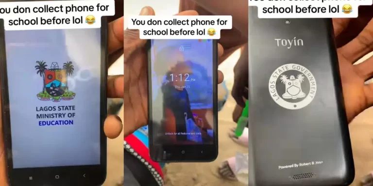 “You can’t play games, TikTok, Facebook and Whatsapp” – Lagos student displays government-issued mobile device