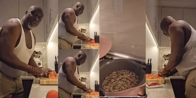 “He’s a cruise” – Reactions as Dino Melaye turns to chef in Dubai, cooks beans on New Year’s Day for himself (Video)