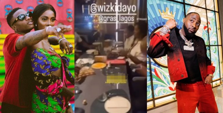 Drama as Tiwa Savage hangs out with Wizkid amid alleged beef with Davido (Video)